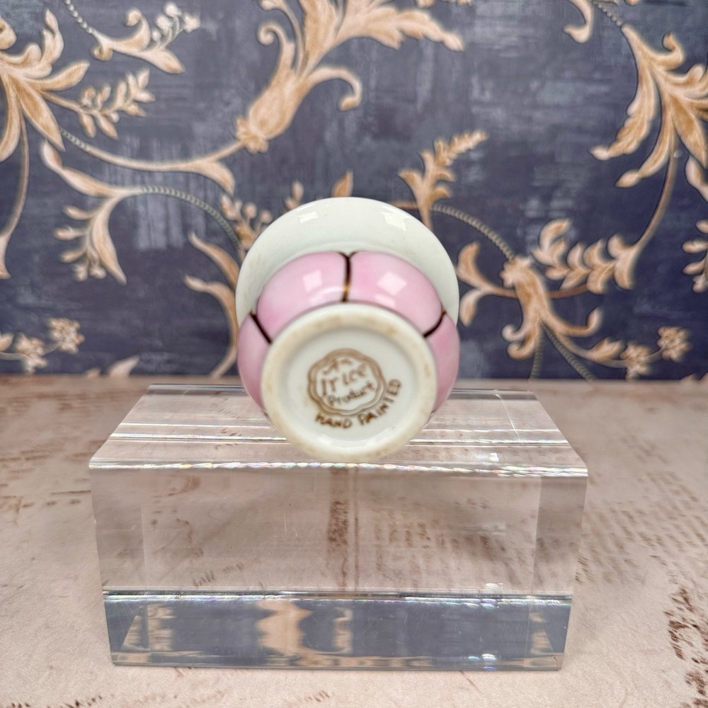 Rare IRICE Japan Porcelain Hand Painted Floral Perfume Bottle Atomizer READ - Picture 6 of 9